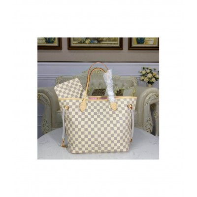 Louis Vuitton Damier Azur Neverfull MM Pink N41605 LDBS17079