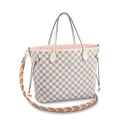 Louis Vuitton Damier Azur Neverfull MM Pink N45295 LDBS17080