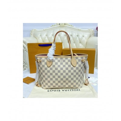 Louis Vuitton Damier Azur Neverfull PM Pink N41362 LDBS17083