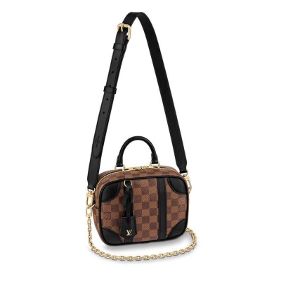 Louis Vuitton Damier Azur Valisette Souple BB Black N50063 LDBS17525