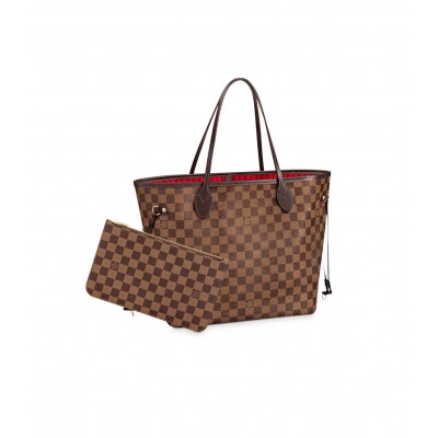 Louis Vuitton Damier Ebene Neverfull MM Red N41358 LDBS17086