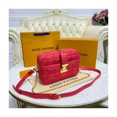 Louis Vuitton Damier Quilt Lambskin Troca MM Red M59111 LDBS17643