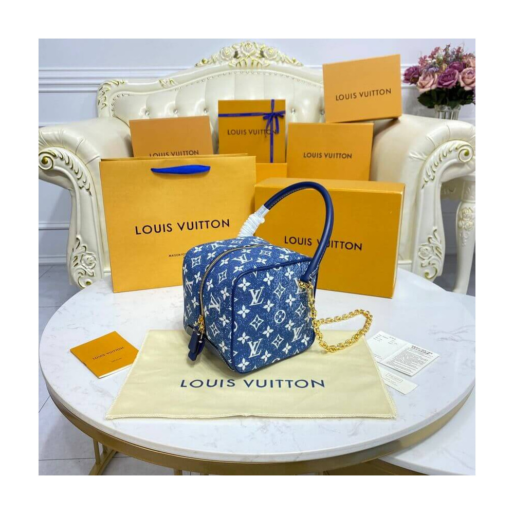 Louis Vuitton Denim Jacquard Textil Square Bag M59611 LDBS16891