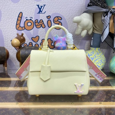 Louis Vuitton Epi Leather Cluny Mini Quartz White M22946 LDBS16757