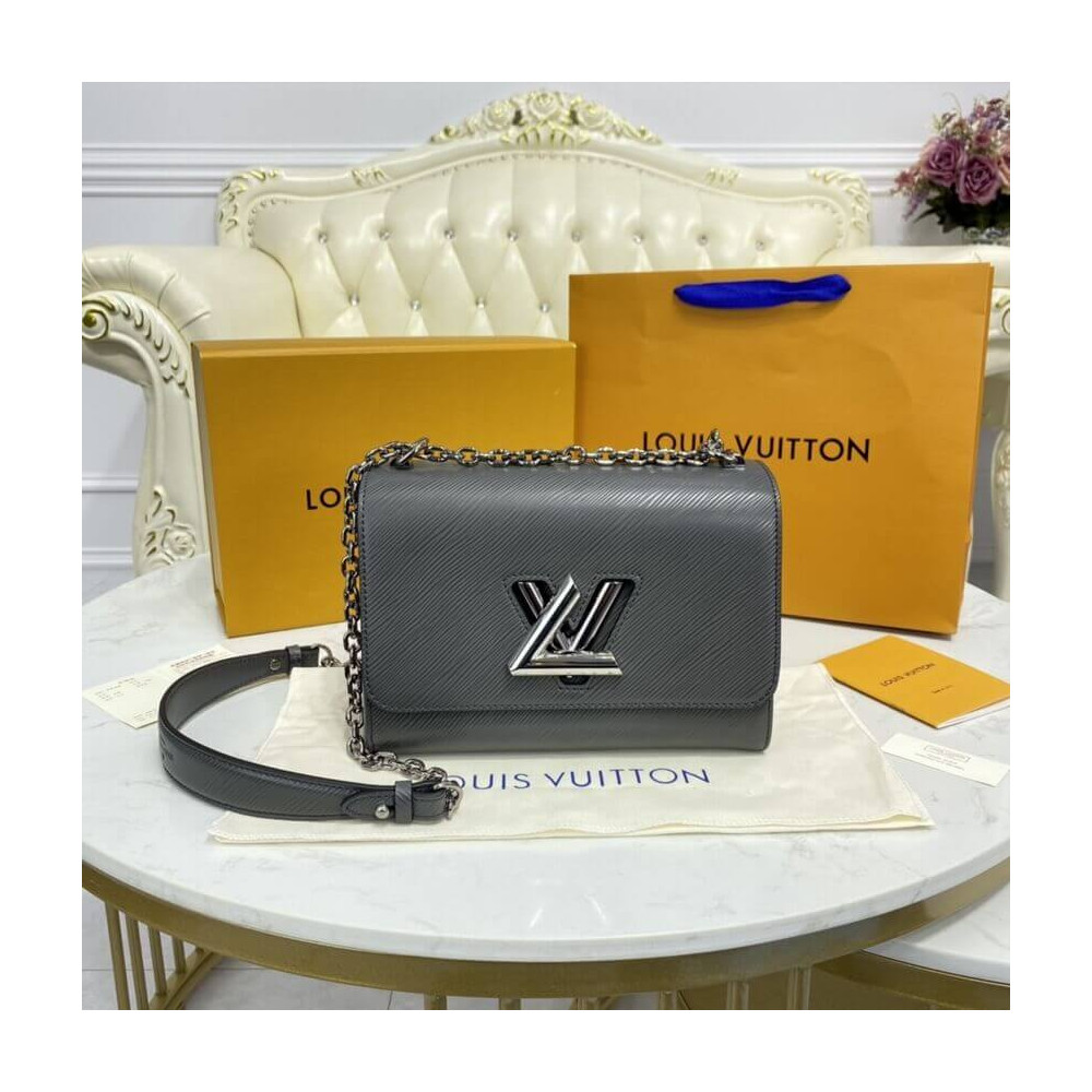 Louis Vuitton Epi Leather Twist MM Etain Metallic Gray M56530 LDBS17672