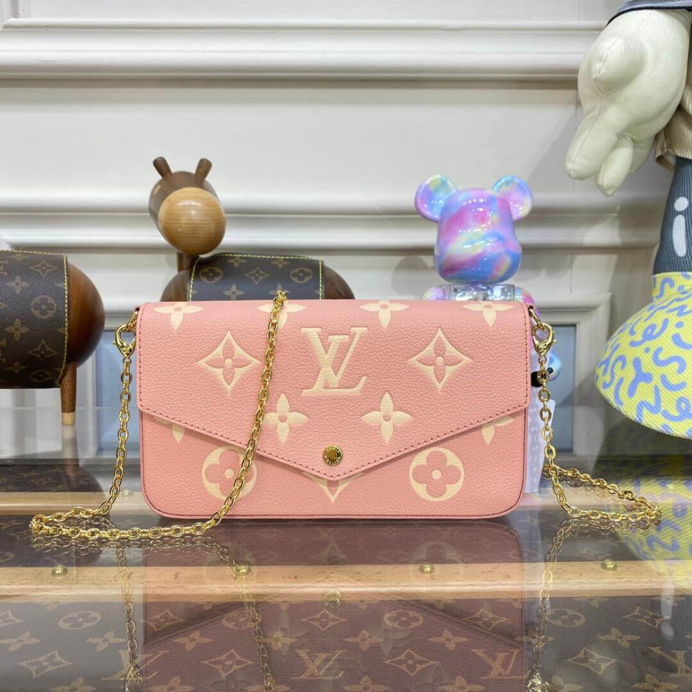 Louis Vuitton Felicie Pochette Pink/Cream M81759 LDBS17317