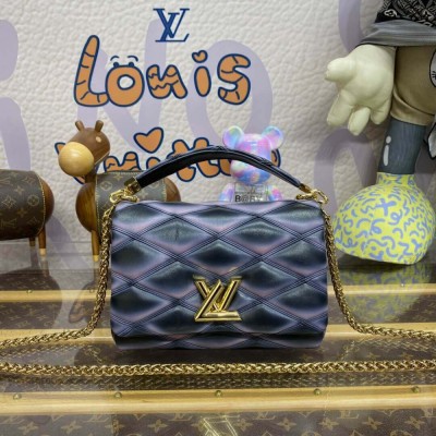 Louis Vuitton GO-14 MM Bag Black/Pink M23569 LDBS16852