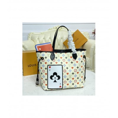 Louis Vuitton Game On Neverfull MM White M57462 LDBS17091