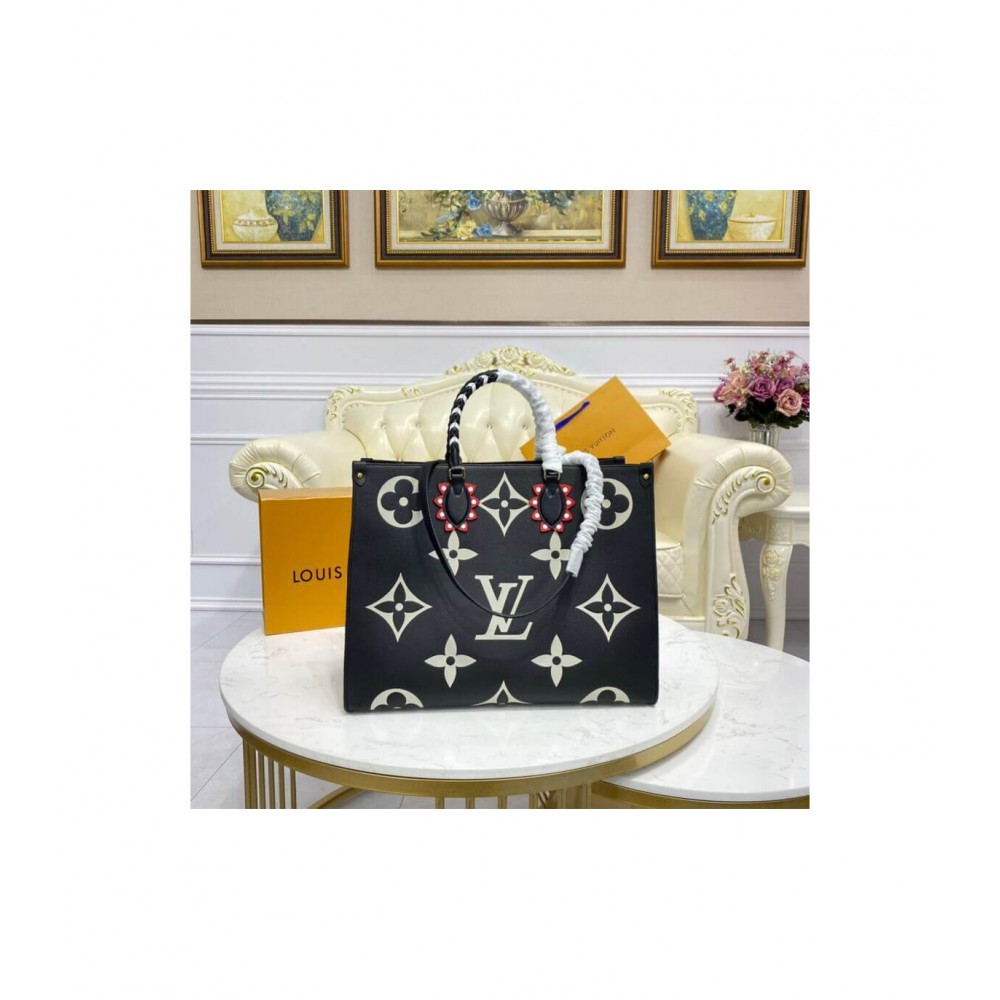 Louis Vuitton LV Crafty OnTheGo GM Black/Cream M45373 LDBS17183