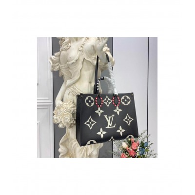 Louis Vuitton LV Crafty OnTheGo GM Black/Cream M45373 LDBS17183