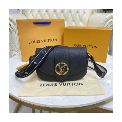 Louis Vuitton LV Pont 9 Soft MM Black M58967 LDBS17401