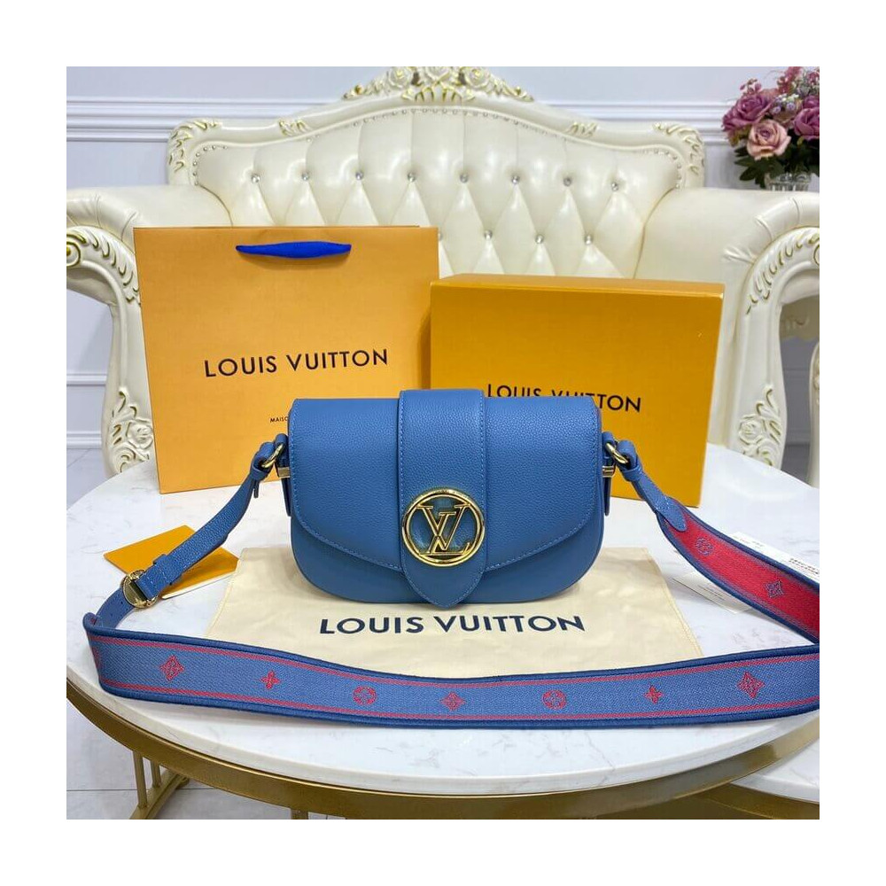 Louis Vuitton LV Pont 9 Soft MM Blue M58964 LDBS17402