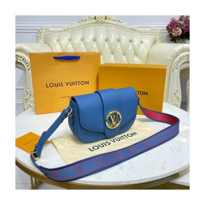 Louis Vuitton LV Pont 9 Soft MM Blue M58964 LDBS17402