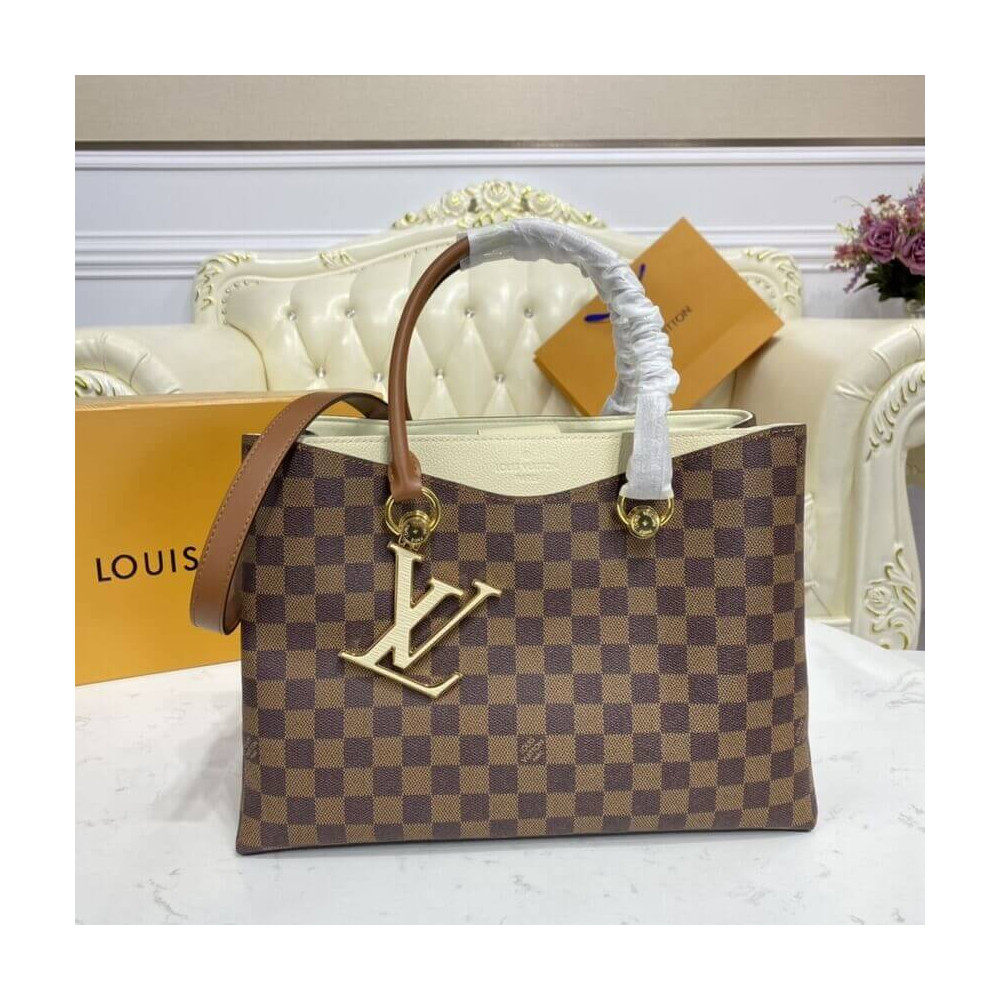 Louis Vuitton LV Riverside Bag Damier Ebene Creme N40135 LDBS17459