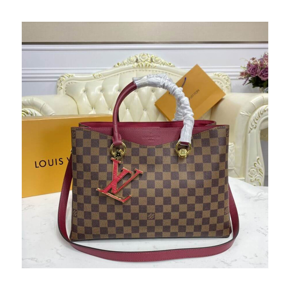 Louis Vuitton LV Riverside Bag Damier Ebene Fuchsia N40052 LDBS17460