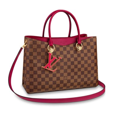 Louis Vuitton LV Riverside Bag Damier Ebene Fuchsia N40052 LDBS17460