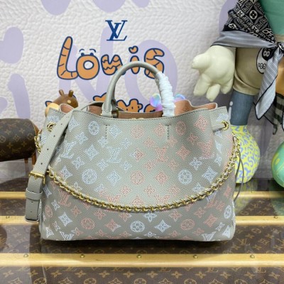 Louis Vuitton Mahina Leather Bella Tote Gray M23395 LDBS17628