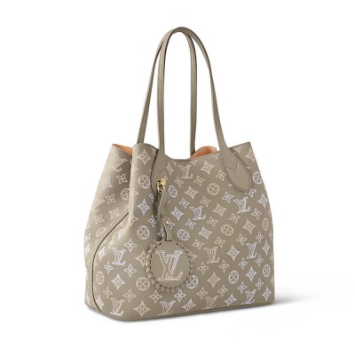 Louis Vuitton Mahina Leather Blossom MM Bag Gray M23387 LDBS16873