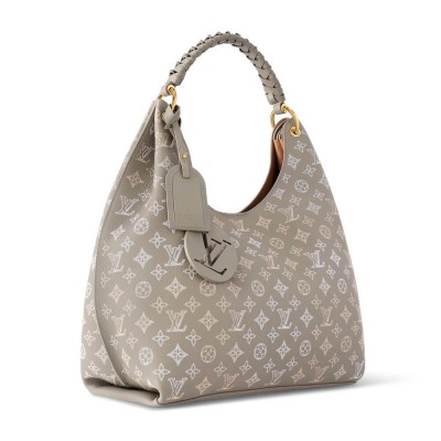 Louis Vuitton Mahina Leather Carmel Bag Grey M23396 LDBS16874