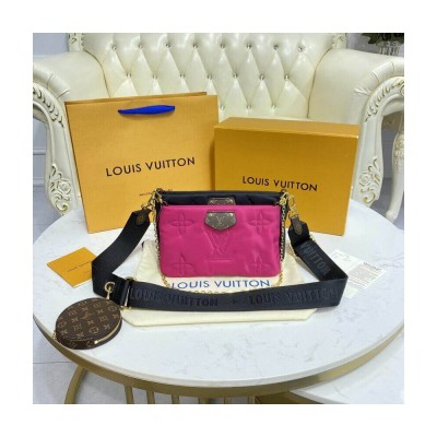 Louis Vuitton Maxi Multi Pochette Accessoires Black/Fuchsia M58980 LDBS17322