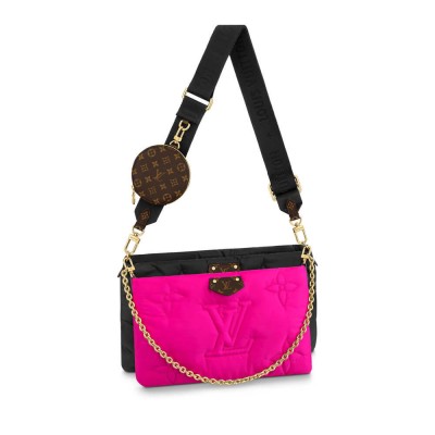 Louis Vuitton Maxi Multi Pochette Accessoires Black/Fuchsia M58980 LDBS17322