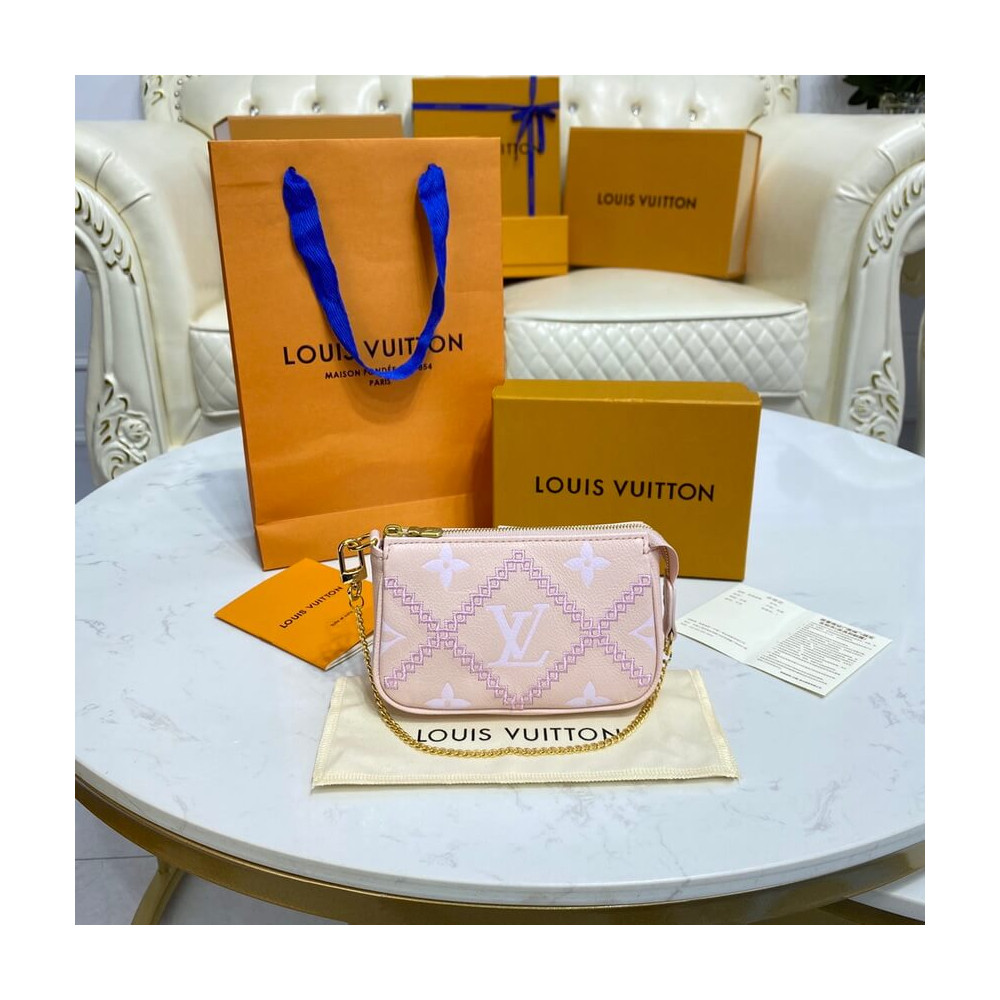 Louis Vuitton Mini Pochette Accessoires Pink M81140 LDBS17326