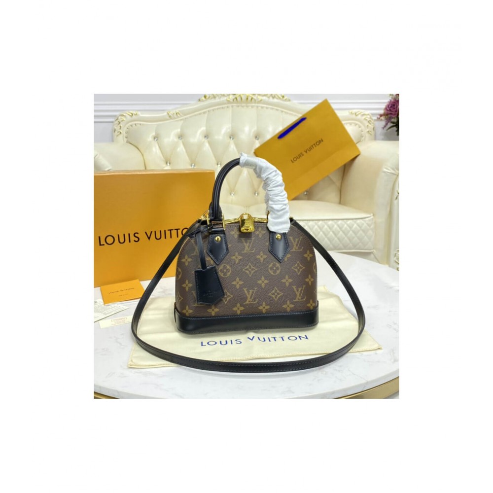 Louis Vuitton Monogram Alma BB Black M53152 LDBS16653