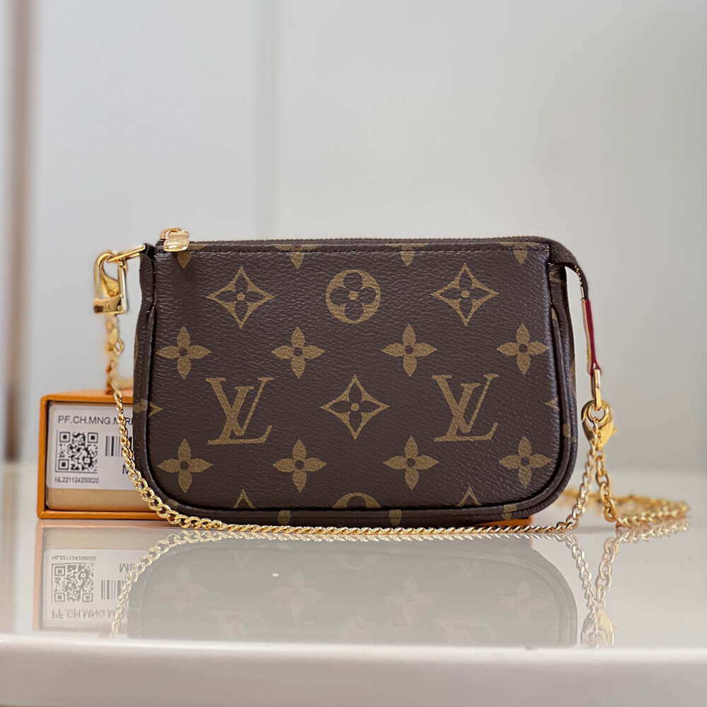 Louis Vuitton Monogram Canvas Mini Pochette Accessoires On Chain M82510 LDBS17331