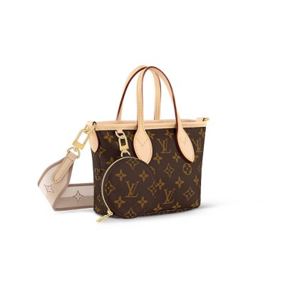 Louis Vuitton Monogram Canvas Neverfull BB Beige M46705 LDBS17097