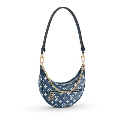 Louis Vuitton Monogram Denim Loop Bag Blue M81166 LDBS16936