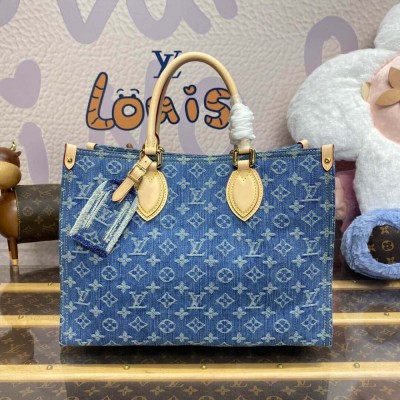 Louis Vuitton Monogram Denim OnTheGo MM M46871 LDBS17187