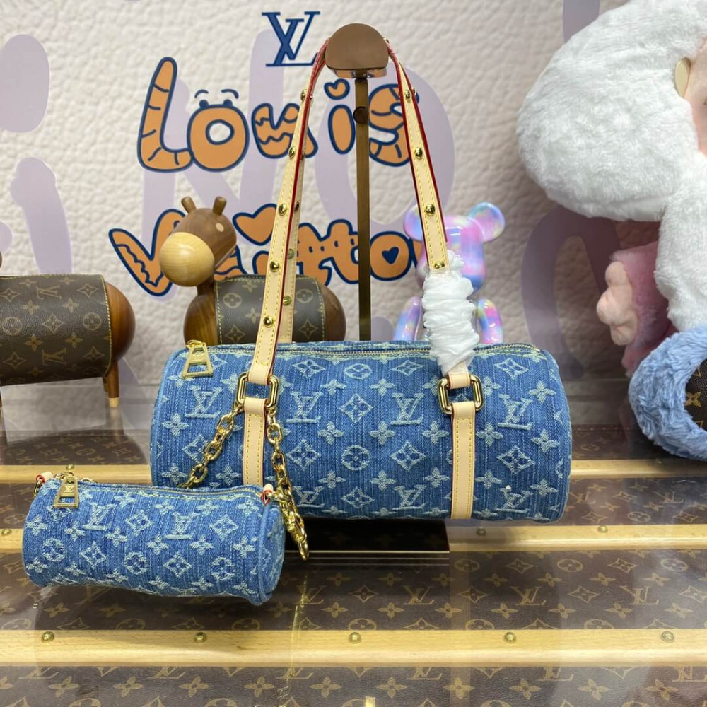 Louis Vuitton Monogram Denim Papillon Bag M46830 LDBS17259