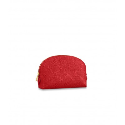 Louis Vuitton Monogram Empreinte Cosmetic Pouch PM Red M69414 LDBS17432