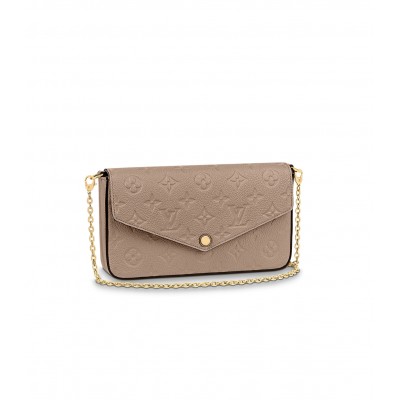 Louis Vuitton Monogram Empreinte Felicie Pochette Tourterelle M68697 LDBS17345