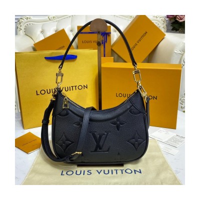 Louis Vuitton Monogram Empreinte Leather Bagatelle Black M46002 LDBS16689