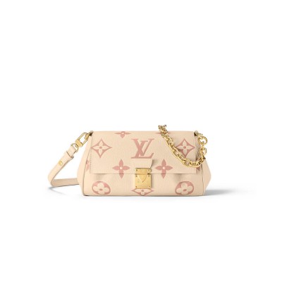 Louis Vuitton Monogram Empreinte Leather Favorite Creme/Pink M46393 LDBS16849