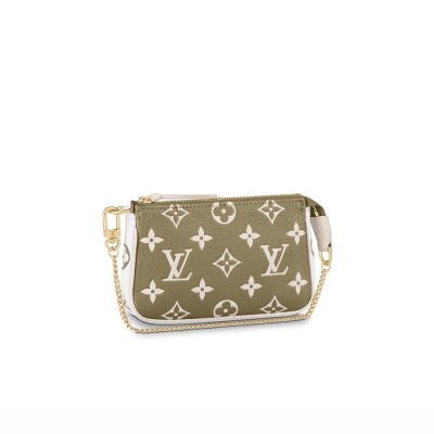 Louis Vuitton Monogram Empreinte Leather Mini Pochette Accessoires Khaki M81284 LDBS17347