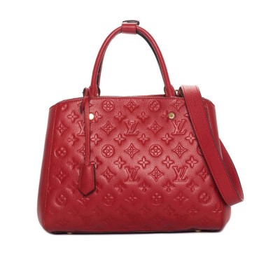 Louis Vuitton Monogram Empreinte Leather Montaigne MM Red M41048 LDBS17004