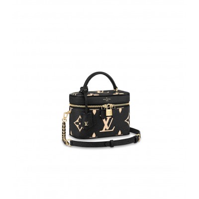 Louis Vuitton Monogram Empreinte Leather Vanity PM Black/Cream M45780 LDBS17716