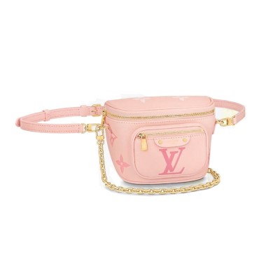 Louis Vuitton Monogram Empreinte Mini Bumbag Pink M82347 LDBS16713