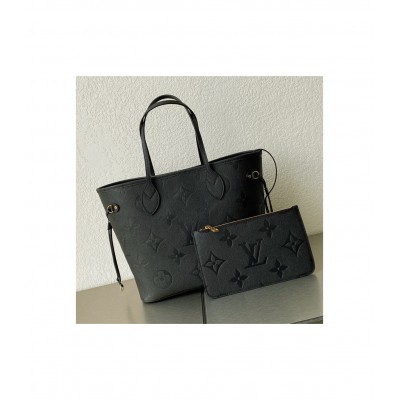 Louis Vuitton Monogram Empreinte Neverfull MM Black M45685 LDBS17101