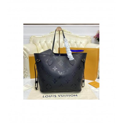 Louis Vuitton Monogram Empreinte Neverfull MM Black M45685 LDBS17101