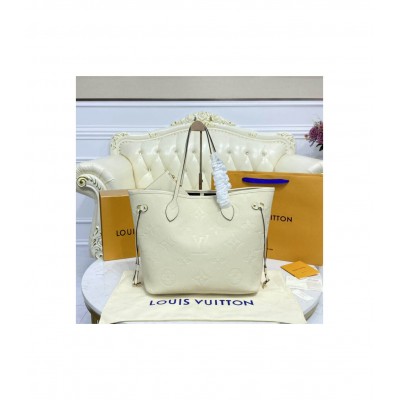 Louis Vuitton Monogram Empreinte Neverfull MM Cream M45684 LDBS17103