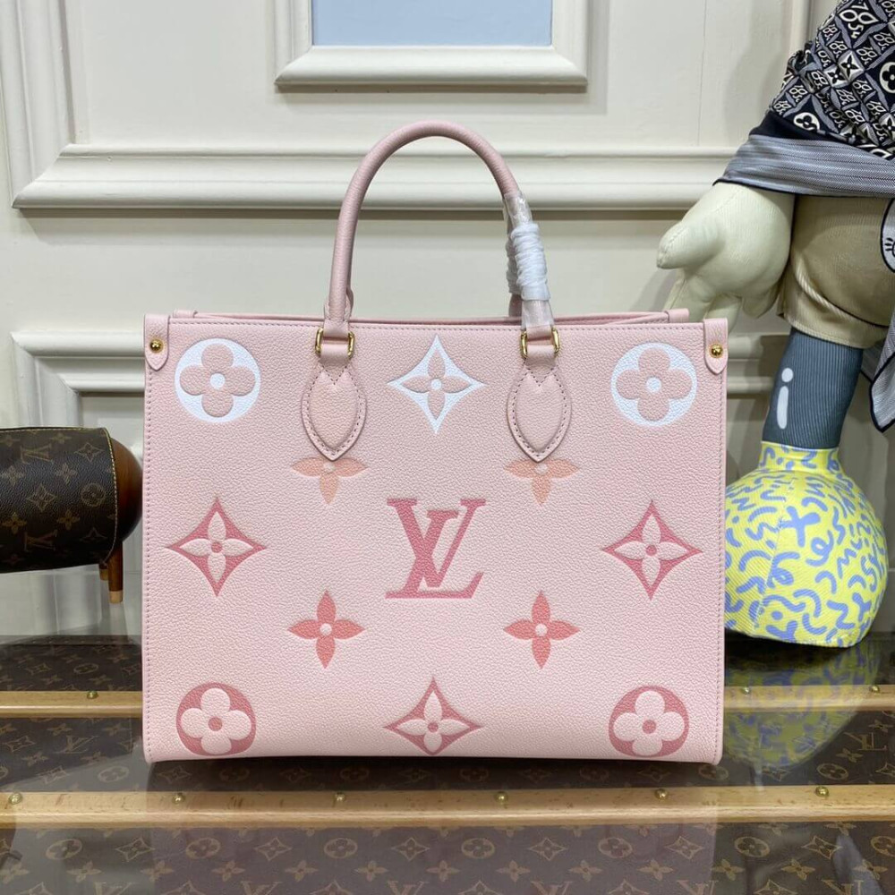 Louis Vuitton Monogram Empreinte OnTheGo MM Pink M46542 LDBS17195