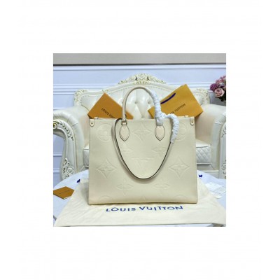 Louis Vuitton Monogram Empreinte Onthego GM Beige M45081 LDBS17191