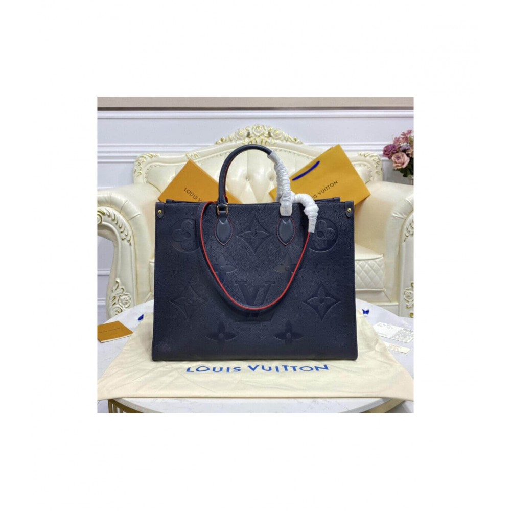 Louis Vuitton Monogram Empreinte Onthego GM Blue M44925 LDBS17193