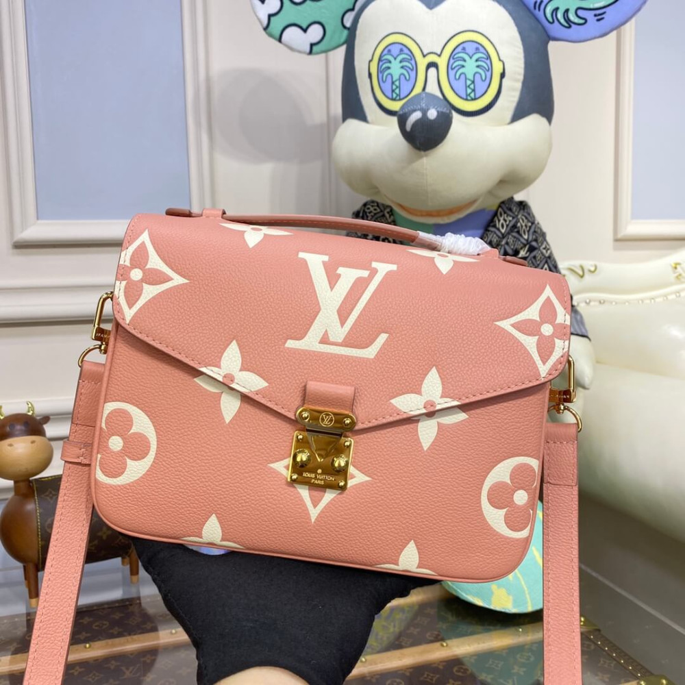 Louis Vuitton Monogram Empreinte Pochette Metis Pink/Cream M46302 LDBS17351