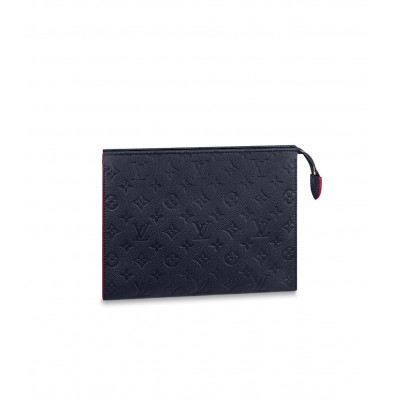 Louis Vuitton Monogram Empreinte Pochette Toilette 26 Navy Blue/Red M45665 LDBS17352