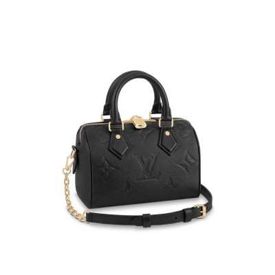 Louis Vuitton Monogram Empreinte Speedy Bandouliere 20 Black M58953 LDBS17553