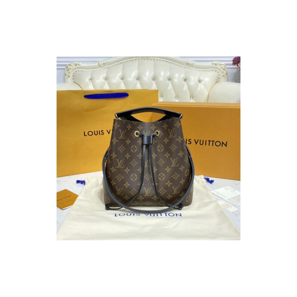 Louis Vuitton Monogram Neonoe MM Black M44020 LDBS17042